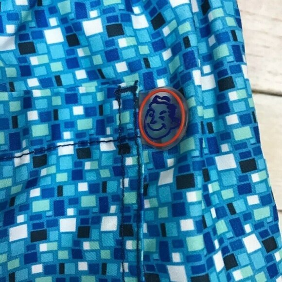 Mr Swim Mens Swim Trunks Blue White Small - Picture 3 of 7